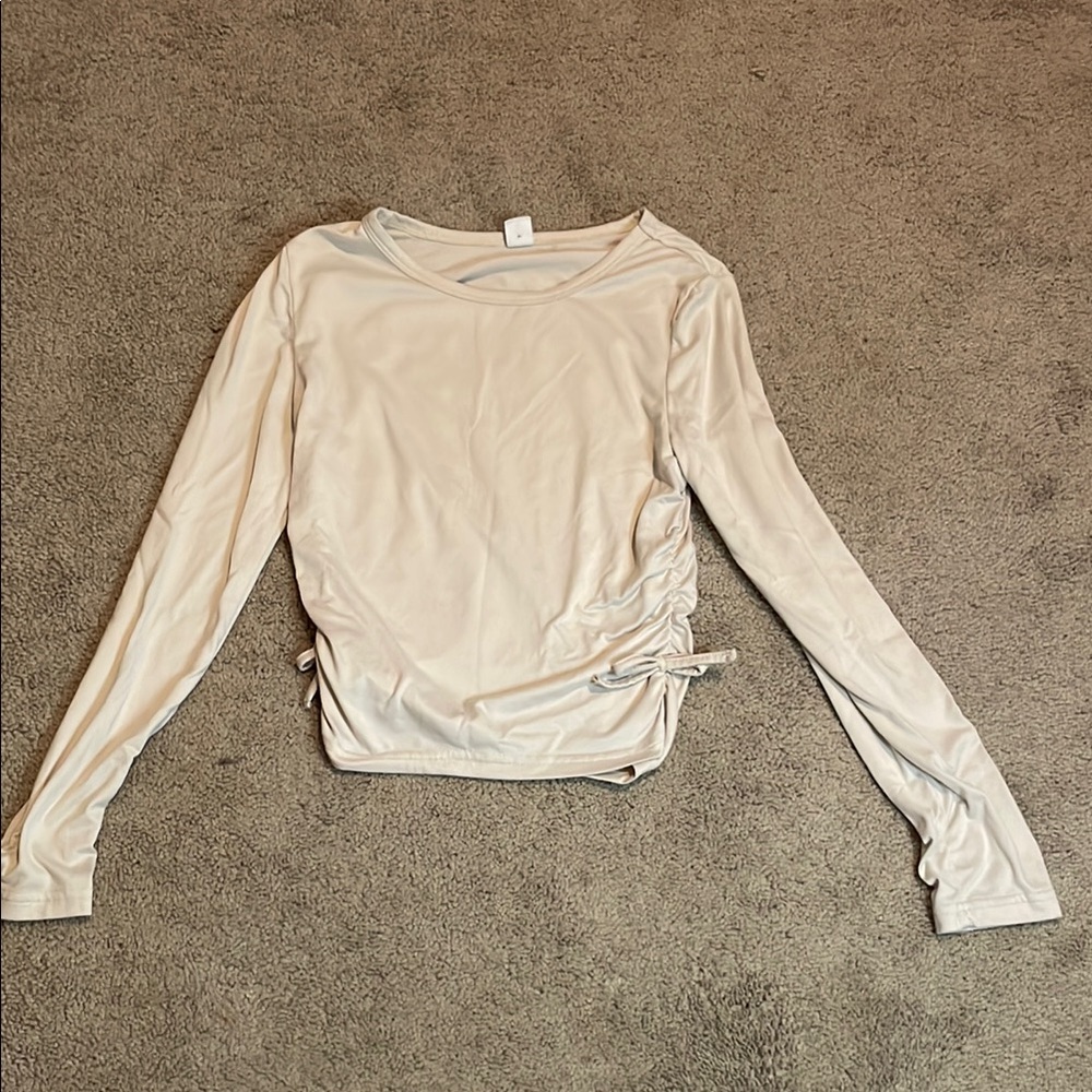 Elegant Cream Long Sleeve Top